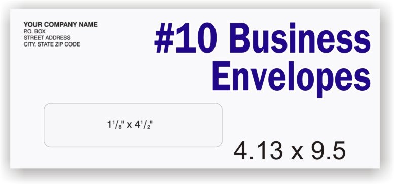 #10 White Business Envelope - Single Window - BLANK