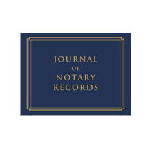 Notary Journal - Blue Linen - Click Image to Close