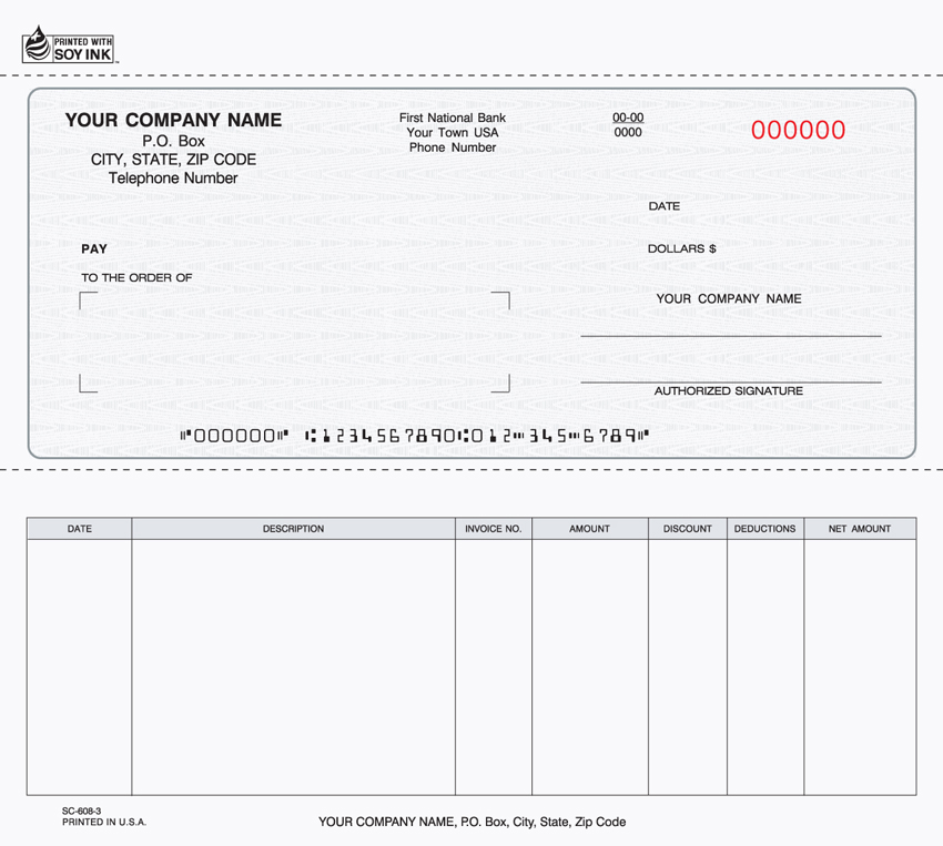 Accounts Payable Check - 8.5" x 7" - 3-Part - Gray - CARBON (image for) Accounts Payable Check - 8.5" x 7" - 3-Part - Gray - CARBON