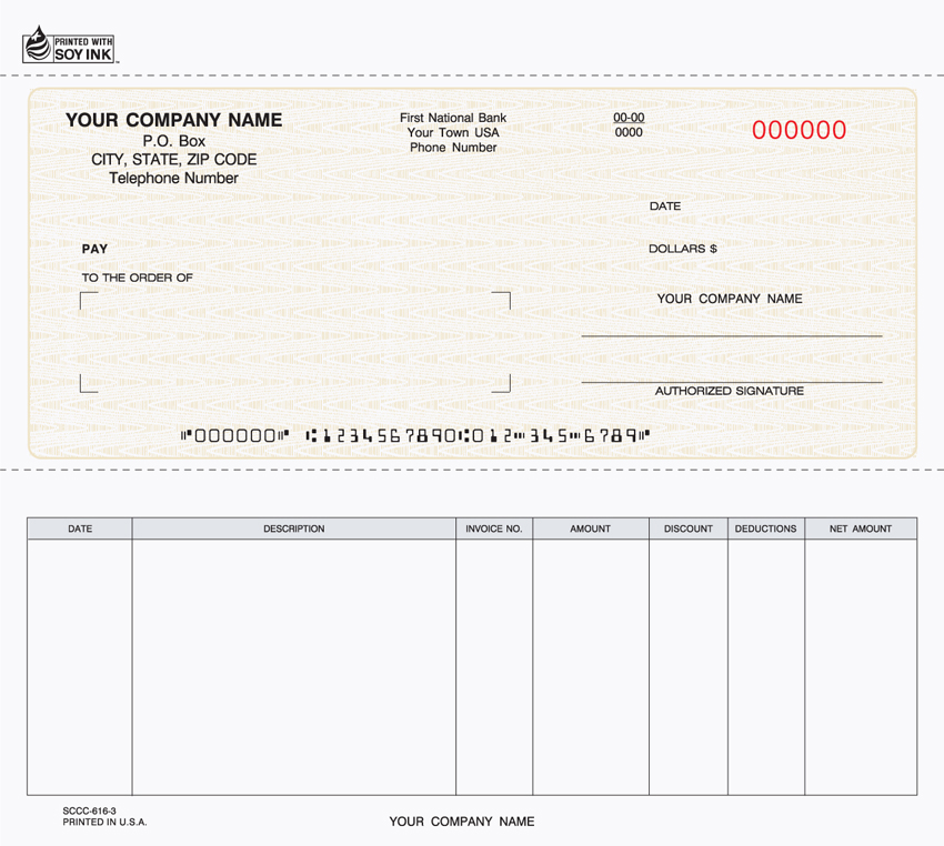Accounts Payable Check - 8.5" x 7" - 2-Part - Brown (image for) Accounts Payable Check - 8.5" x 7" - 2-Part - Brown