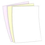 Blank 20lb. 8.5x14 Carbonless 3 Part Paper - Forward Blank 20lb. 8.5x14 Carbonless 3 Part Paper - Forward