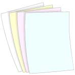Blank 20lb. 8.5x14 Carbonless 4 Part Paper - Reverse Blank 20lb. 8.5x14 Carbonless 4 Part Paper - Reverse