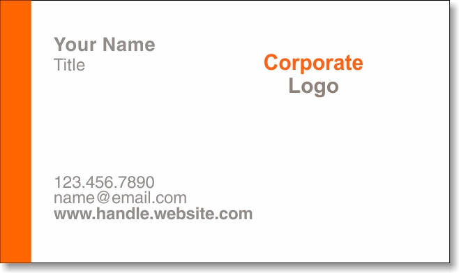 Side Stripe Orange Card Side Stripe Orange Card