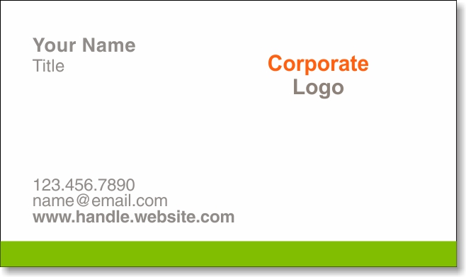 Bottom Stripe Green Card Bottom Stripe Green Card