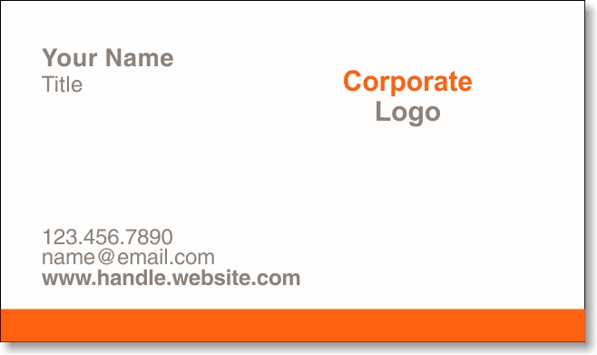 Bottom Stripe Orange Card Bottom Stripe Orange Card