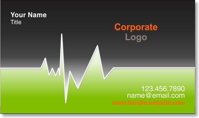 Black & Green Bottom Pulse Card Black & Green Bottom Pulse Card