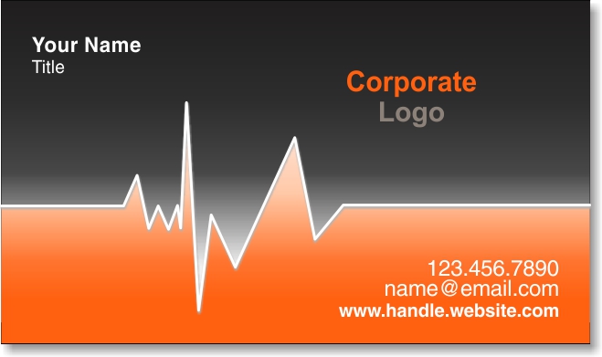 Black & Orange Bottom Pulse Card Black & Orange Bottom Pulse Card