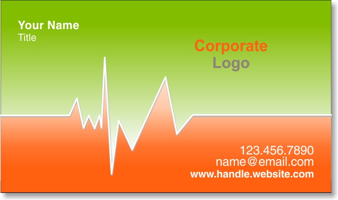 Green & Orange Bottom Pulse Card Green & Orange Bottom Pulse Card