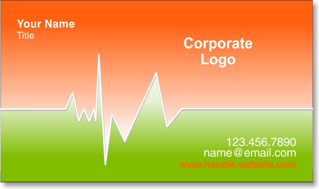 Orange & Green Bottom Pulse Card Orange & Green Bottom Pulse Card
