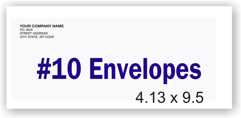 #10 White Business Envelope (no window) - BLANK #10 White Business Envelope (no window) - BLANK