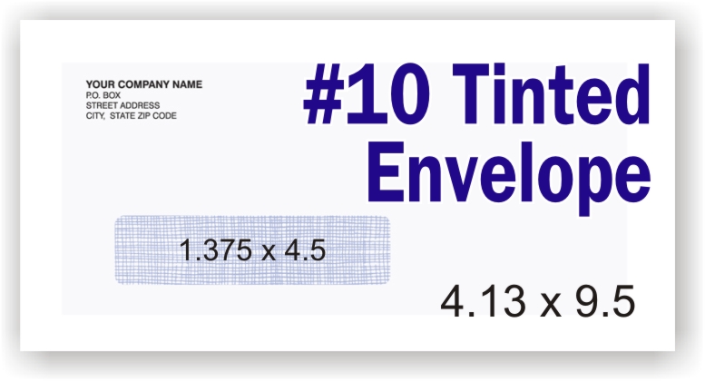 #10 Tinted Self Sealing Envelope - Single Window (image for) #10 Tinted Self Sealing Envelope - Single Window