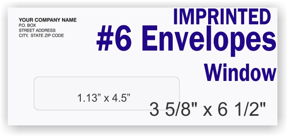 #6 White Business Envelope - Single Window 3 5/8x 6 1/2 #6 White Business Envelope - Single Window 3 5/8x 6 1/2