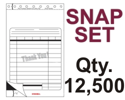 SNAP SET FORM 8.5" X 11.625" 3 PART 12500 QTY SNAP SET FORM 8.5" X 11.625" 3 PART 12500 QTY