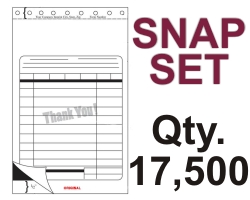 SNAP SET FORM 8.5" X 11.625" 2 PART 17500 QTY SNAP SET FORM 8.5" X 11.625" 2 PART 17500 QTY