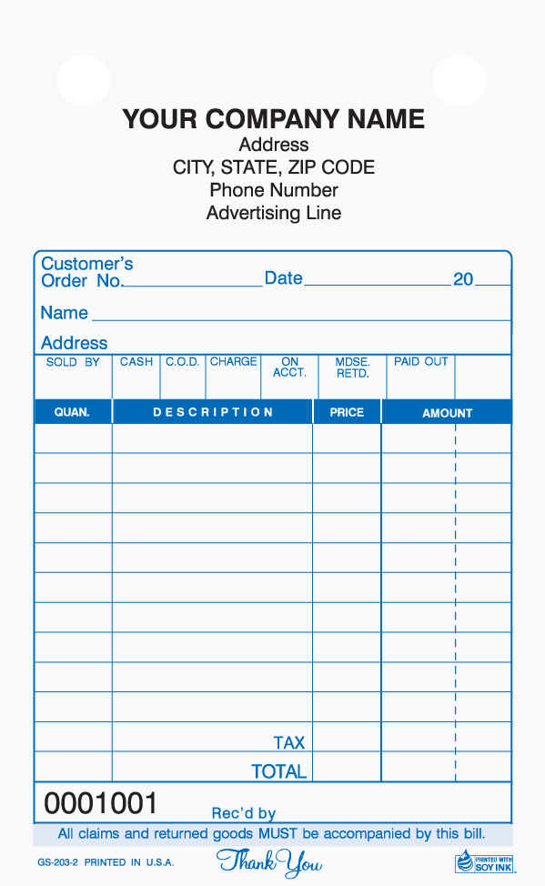 General Sales - Register Form - GS-203 2, 3 & 4 Part 4 x 6.5 General Sales - Register Form - GS-203 2, 3 & 4 Part 4 x 6.5