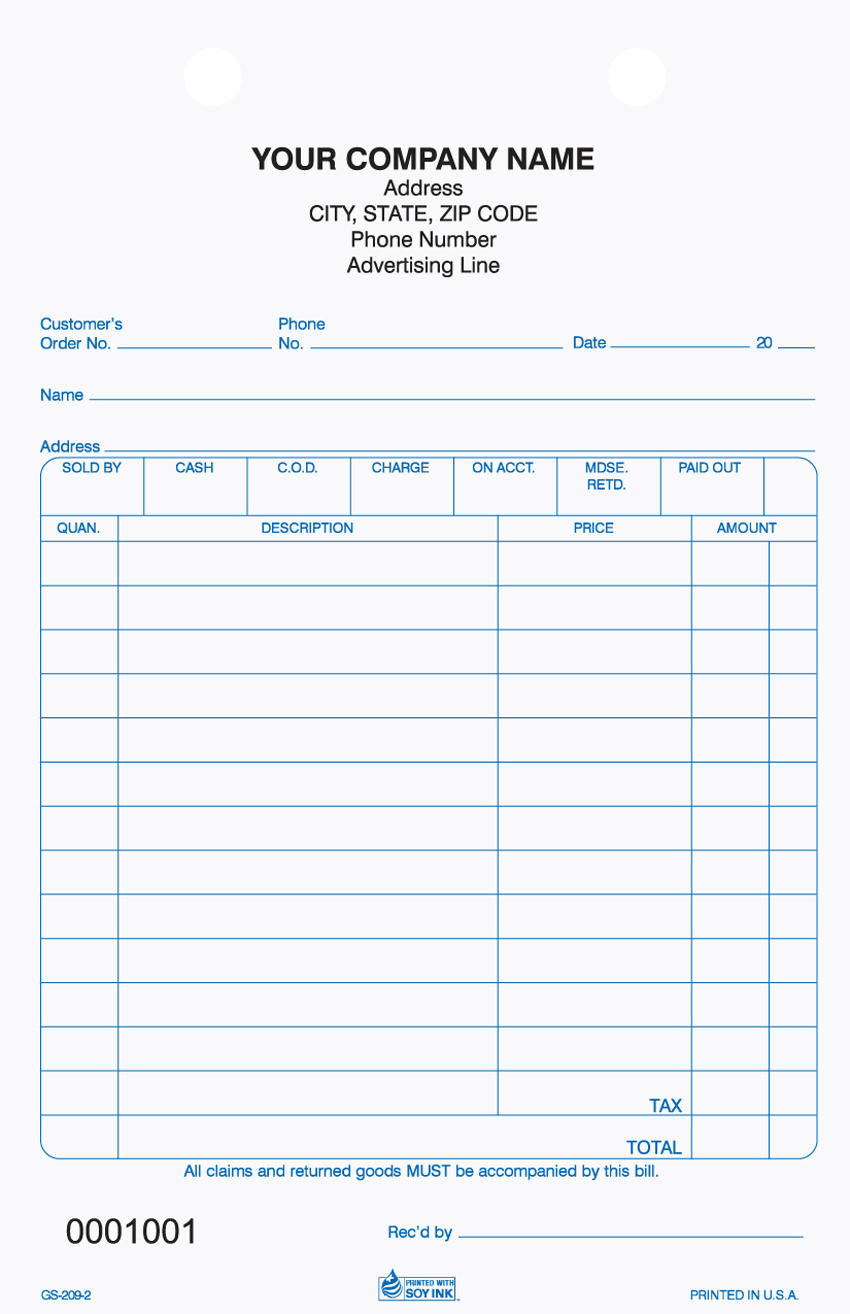 General Sales - Register Form - GS-209 2 & 3 Part 5.5 x 8.5 (image for) General Sales - Register Form - GS-209 2 & 3 Part 5.5 x 8.5