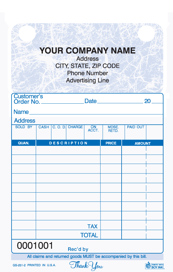 General Sales - Register Form - GS-251-3 Part 4 x 6 General Sales - Register Form - GS-251-3 Part 4 x 6