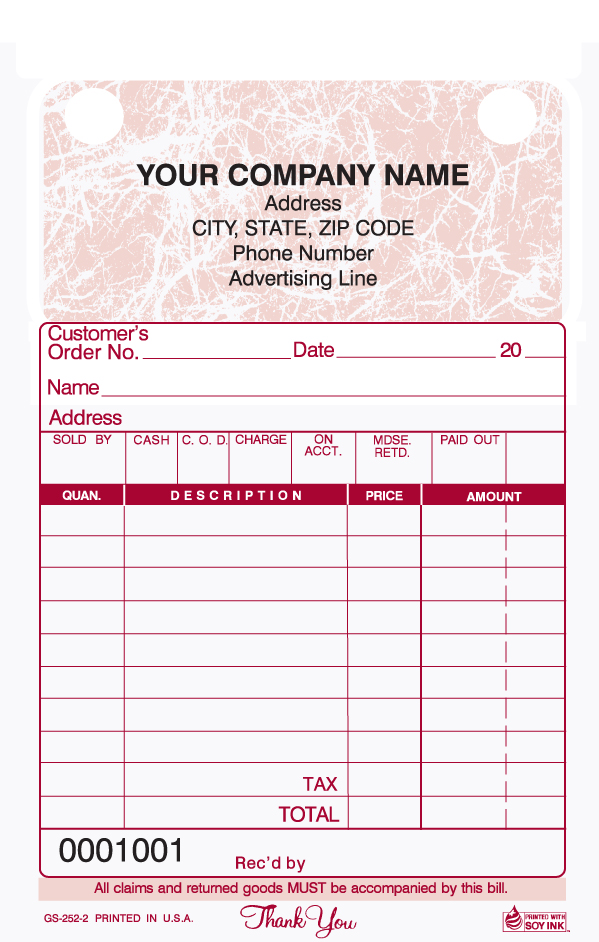 General Sales - Register Form - GS-252-3 Part 4 x 6 General Sales - Register Form - GS-252-3 Part 4 x 6