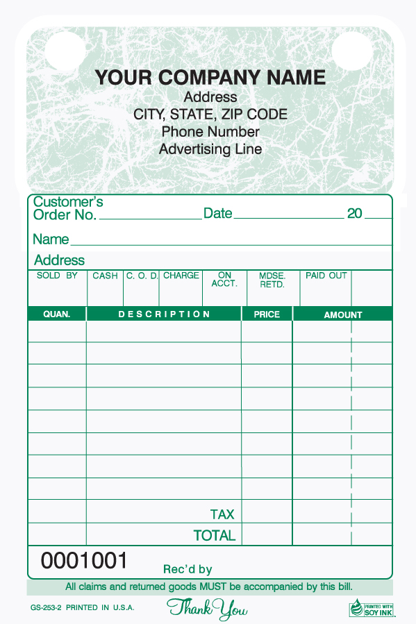 General Sales - Register Form - GS-253-2 Part 4 x 6.5 General Sales - Register Form - GS-253-2 Part 4 x 6.5
