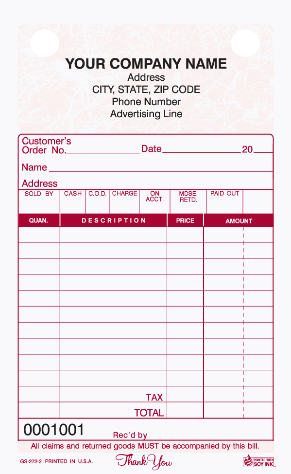 General Sales - Register Form - GS-272 2 & 3 Part 4 x 6.5 - Burg General Sales - Register Form - GS-272 2 & 3 Part 4 x 6.5 - Burg