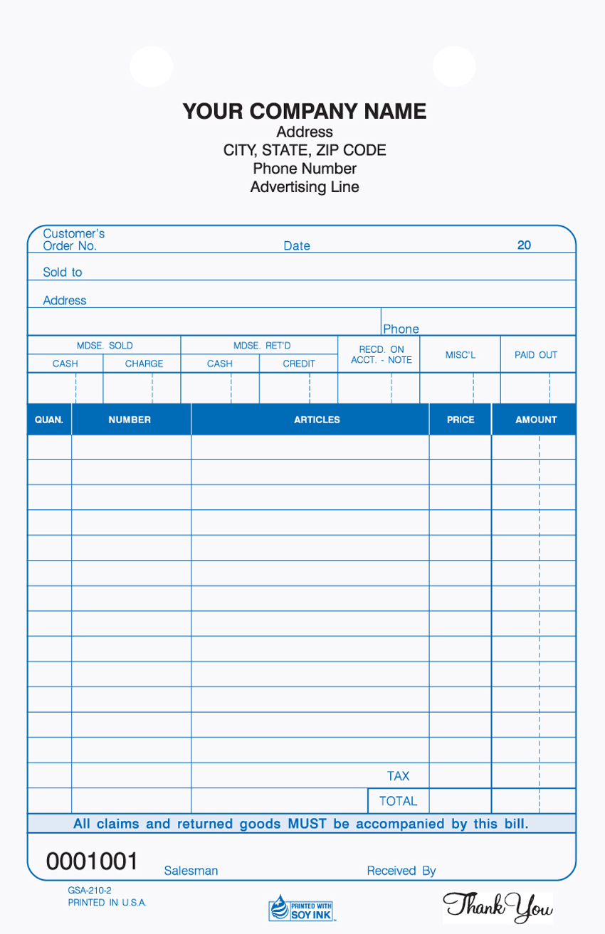 General Sales - Register Form - GSA-210 2-3 Part 5.5 x 8.5 General Sales - Register Form - GSA-210 2-3 Part 5.5 x 8.5