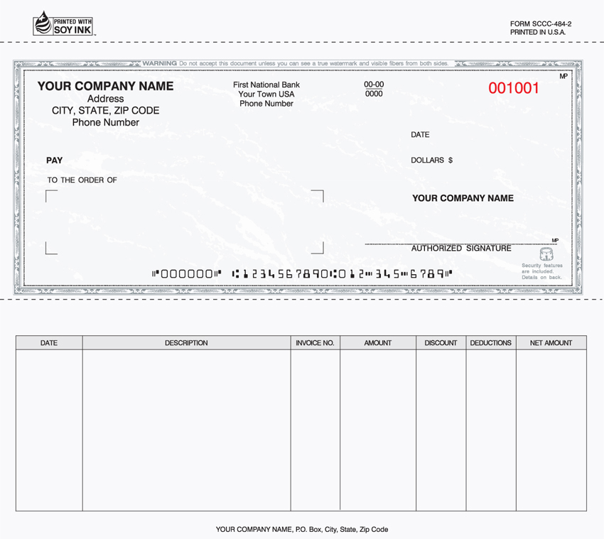 Accounts Payable Security Checks - 8.5" x 7" - 2-Part - Gray Ma (image for) Accounts Payable Security Checks - 8.5" x 7" - 2-Part - Gray Ma