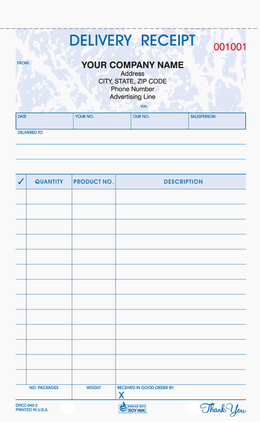 "Delivery Receipt - Unit Set - 5.67" x 8.5" - 2 Part" "Delivery Receipt - Unit Set - 5.67" x 8.5" - 2 Part"