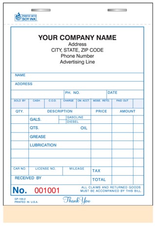 Service Station - Booked - 50/bk - GP-155 - 4.25"x5.125" - 2 PT Service Station - Booked - 50/bk - GP-155 - 4.25"x5.125" - 2 PT