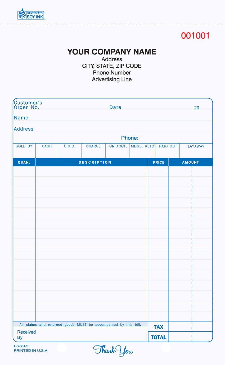 General Sales - Unit Set - Carbon - 5.67" x 8.5" - 2 Part General Sales - Unit Set - Carbon - 5.67" x 8.5" - 2 Part