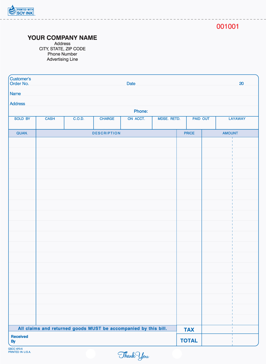 "General Sales - Unit Set - 8.5" x 11" - 2 Part" "General Sales - Unit Set - 8.5" x 11" - 2 Part"
