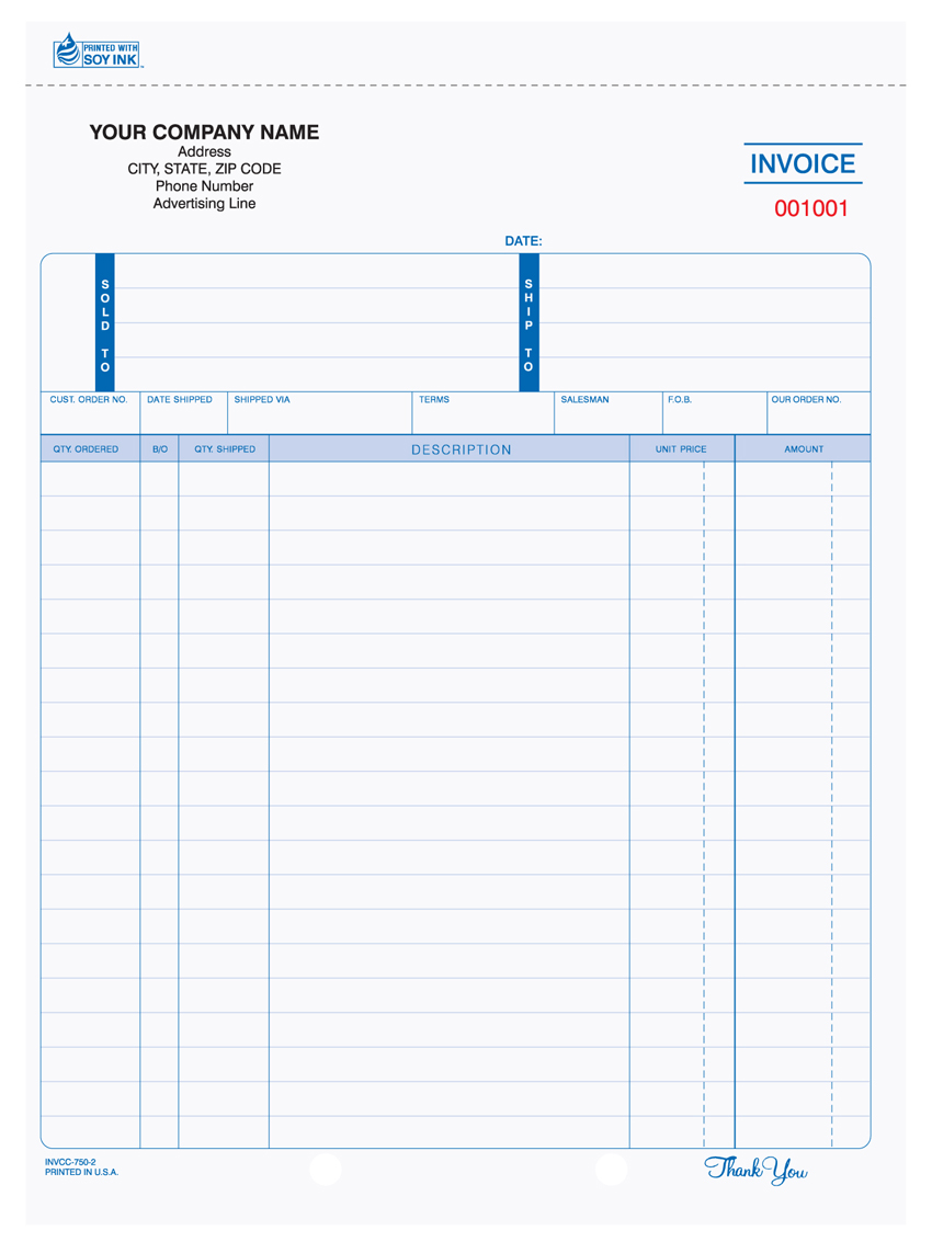 "Invoice - Unit Set - Carbon - 8.5" x 11" - 5 Part" "Invoice - Unit Set - Carbon - 8.5" x 11" - 5 Part"