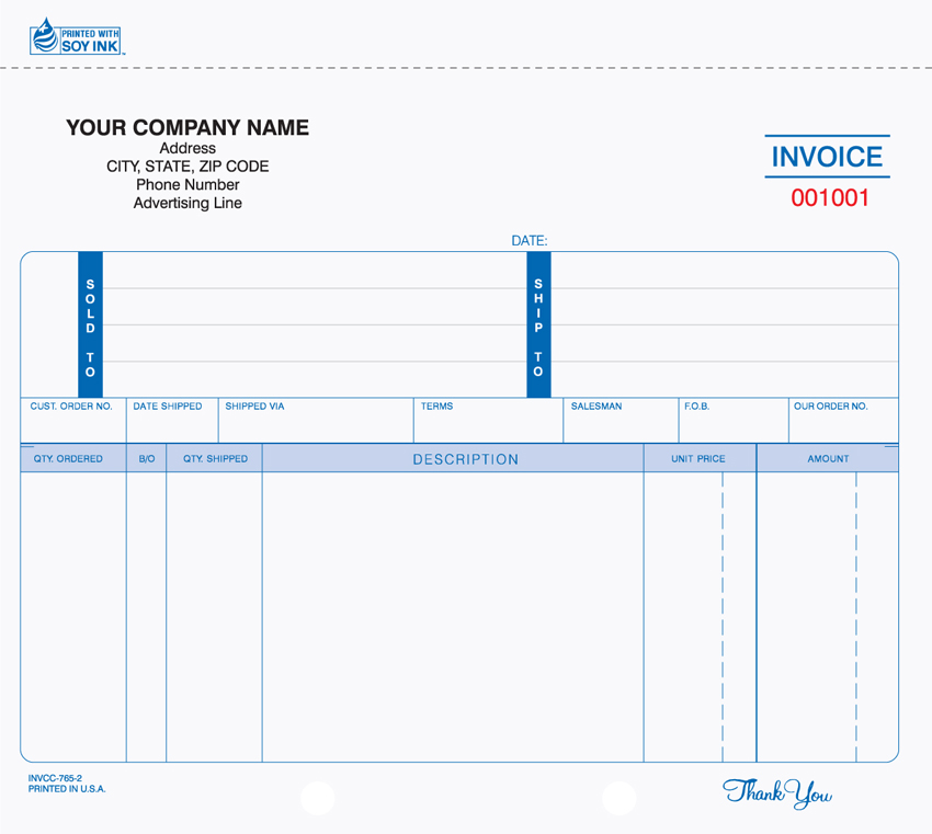 "Invoice - Unit Set - Carbon - (Unruled) - 8.5" x 7" - 5 Part" (image for) "Invoice - Unit Set - Carbon - (Unruled) - 8.5" x 7" - 5 Part"