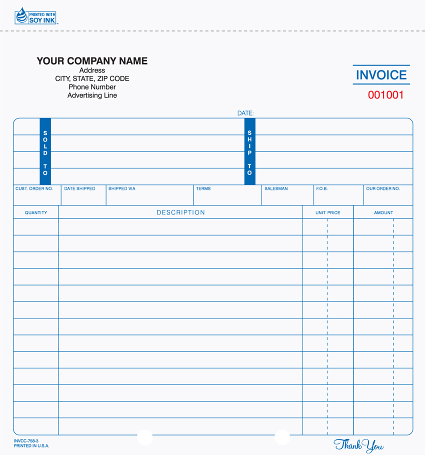 "Invoice - Unit Set - 8.5" x 8.5" - 4 Part" "Invoice - Unit Set - 8.5" x 8.5" - 4 Part"