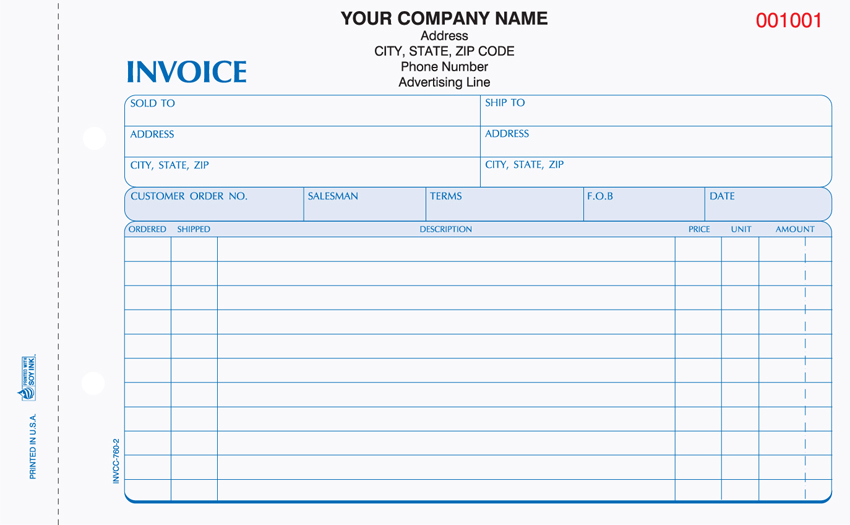 "Invoice - Unit Set - 5.67" x 8.5" - 4 Part" "Invoice - Unit Set - 5.67" x 8.5" - 4 Part"