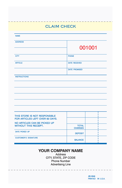 Jewelry Repair Envelope - 4.25" x 7.25" - 3 PART - IMPRINTED Jewelry Repair Envelope - 4.25" x 7.25" - 3 PART - IMPRINTED