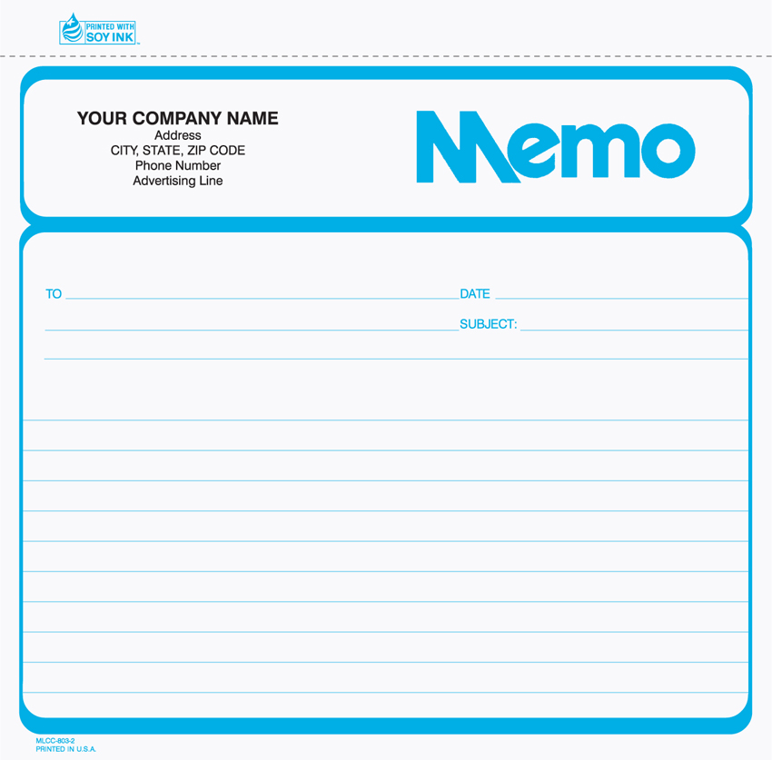 "Memo Letter - Unit Set - MLCC-803 - 8.5"x7.75" - 2 Part" "Memo Letter - Unit Set - MLCC-803 - 8.5"x7.75" - 2 Part"