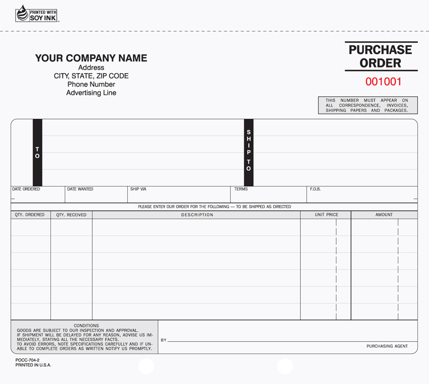 "Purchase Order - Unit Set - 8.5" x 7" - 2 Part" (image for) "Purchase Order - Unit Set - 8.5" x 7" - 2 Part"