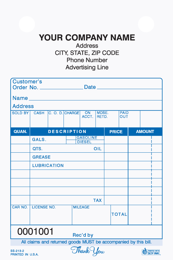 "Service Station - Register Form - SS-213 4"x6" -2 Part" "Service Station - Register Form - SS-213 4"x6" -2 Part"