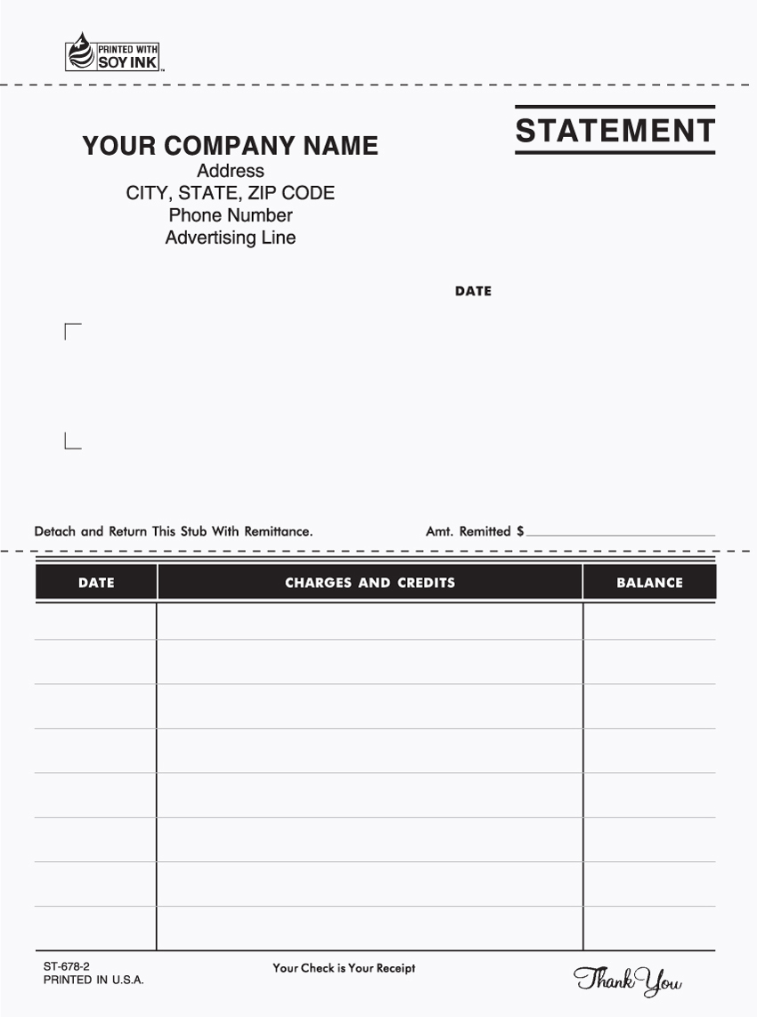 "Statement - Unit Set - Carbon - (Unruled) - 5.67" x 7" - 2 Part "Statement - Unit Set - Carbon - (Unruled) - 5.67" x 7" - 2 Part